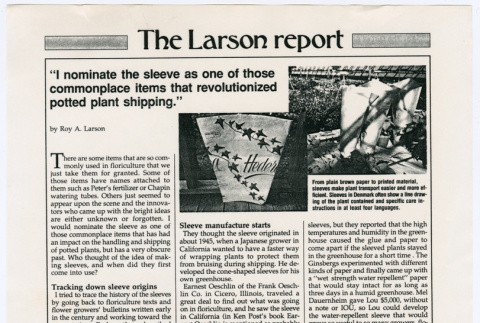 The Larson report in 
