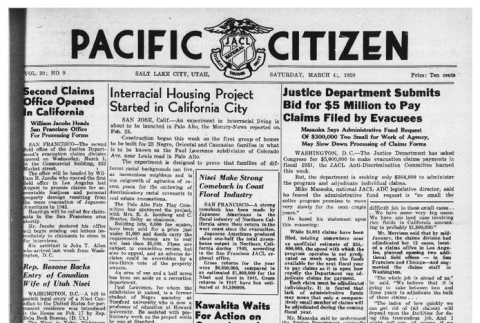 The Pacific Citizen, Vol. 30 No. 9 (March 4, 1950) (ddr-pc-22-9)