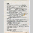 James Oda interviewee form (ddr-densho-1007-1129)