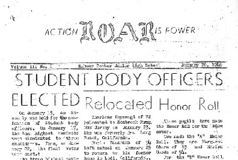 Rohwer Junior High School Roar, Vol. III No. 8 (January 26, 1945) (ddr-densho-143-397)