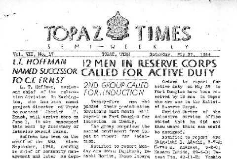 Topaz Times Vol. VII No. 17 (May 27, 1944) (ddr-densho-142-310)