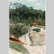 Waterfall and pond at the Schulman project. (ddr-densho-377-192)