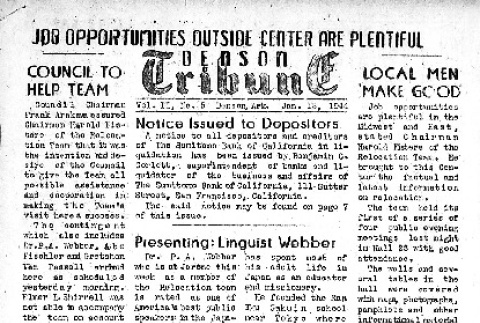 Denson Tribune Vol. II No. 5 (January 18, 1944) (ddr-densho-144-134)
