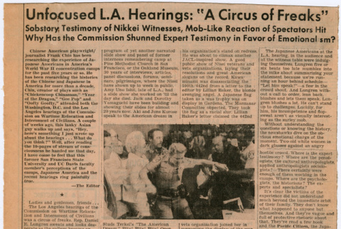Editorial by Frank Chin on Los Angeles hearings (ddr-densho-122-279)