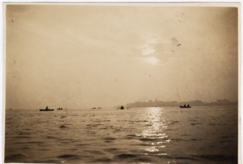 Photo of small boats in bay (ddr-densho-383-509)