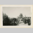 Hearse departing at Mrs. Nakata's funeral (ddr-densho-37-1293)