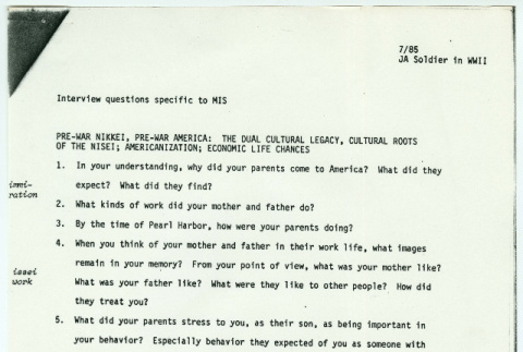 Interview questions for MIS vets (ddr-densho-1007-1471)