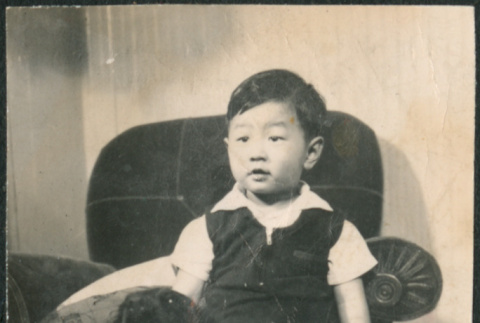 Boy with dog (ddr-densho-523-120)