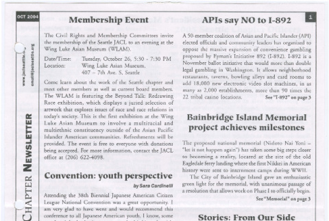 Seattle Chapter, JACL Reporter, Vol. 41, No. 10, October 2004 (ddr-sjacl-1-563)