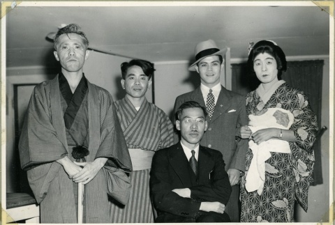 Rev. Shinjo Nagatomi with actors in a play (ddr-manz-4-134)