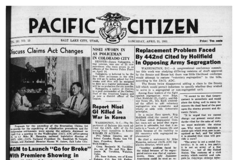 The Pacific Citizen, Vol. 32 No. 15 (April 21, 1951) (ddr-pc-23-16)