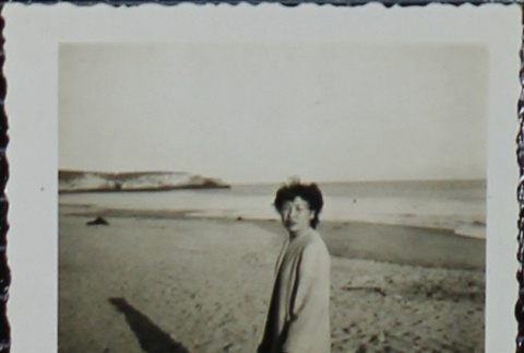A woman on the beach (ddr-densho-321-1340)