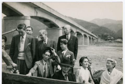 Mitsuye Yabe and Tour Group in Boat (ddr-ohs-1-133)
