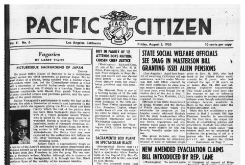 The Pacific Citizen, Vol. 41 No. 6 (August 5, 1955) (ddr-pc-27-31)