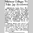 Midwest Colleges To Take Jap Students (March 28, 1942) (ddr-densho-56-724)