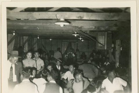 Crowd eating breakfast at Canal (ddr-densho-37-899)