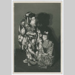 Two children in kabuki costume and makeup (ddr-densho-383-455)