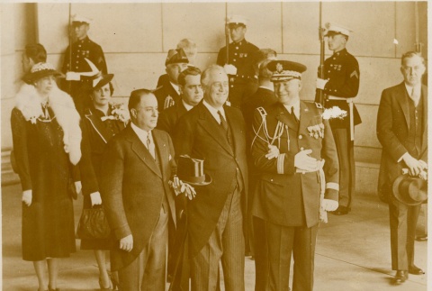Franklin D. Roosevelt standing with others (ddr-njpa-1-1512)