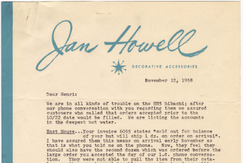 Letter from Jan Howell to Henri Takahashi (ddr-densho-424-191)