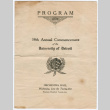 Commencement Program from University of Detroit (ddr-densho-355-20)