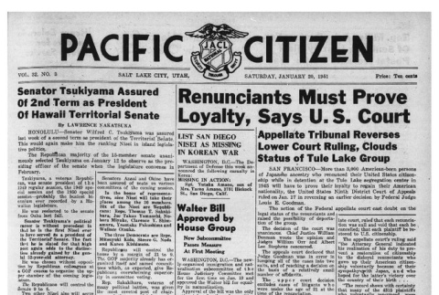 The Pacific Citizen, Vol. 32 No. 3 (January 20, 1951) (ddr-pc-23-3)