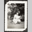 Mits holding two pigeons (ddr-densho-542-368)
