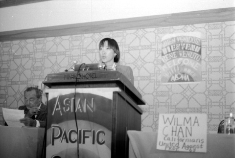 Wilma Chan speaking (ddr-densho-1007-524)
