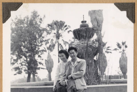 The Kikawas at Old Mission Santa Barbara (ddr-densho-542-351)