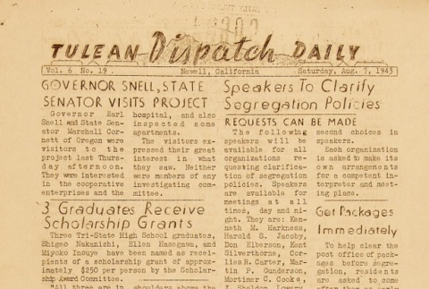 Tulean Dispatch Vol. 6 No. 19 (August 7, 1943) (ddr-densho-65-269)