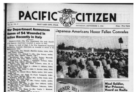 The Pacific Citizen, Vol. 19 No. 9 (September 9, 1944) (ddr-pc-16-37)