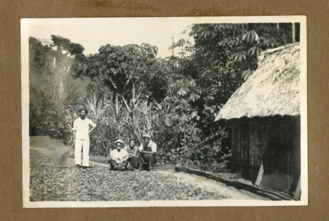 Japanese Peruvian workers and house (ddr-csujad-33-63)