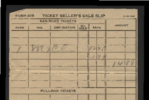 Ticket seller's sale slip (ddr-csujad-55-2197)