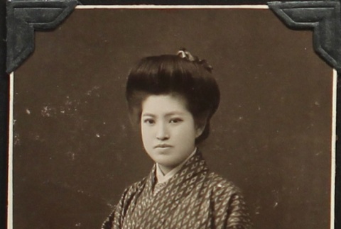 Japanese woman wearing kimono (ddr-densho-259-487)