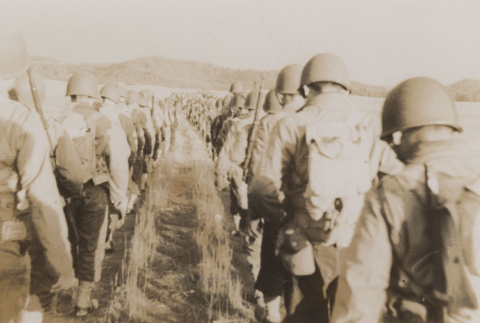 Soldiers walking in formation (ddr-janm-17-16)