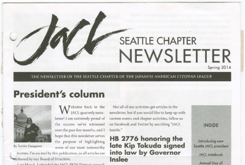 Seattle Chapter, JACL Reporter, Spring 2014 (ddr-sjacl-1-598)