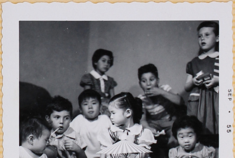 Group of children at birthday party (ddr-densho-522-335)