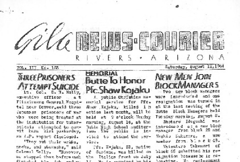 Gila News-Courier Vol. III No. 153 (August 12, 1944) (ddr-densho-141-309)