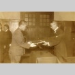 Japanese political leader receiving a document (ddr-njpa-4-2168)