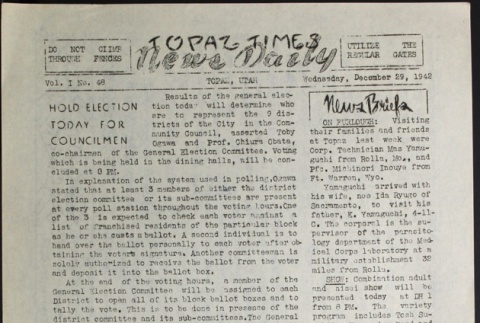 Topaz Times Vol. I No. 48 (December 29, 1942) (ddr-densho-142-59)
