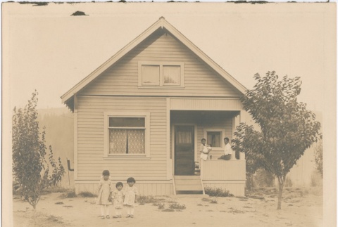 The Kageyama Family in front of their home (ddr-densho-287-12)