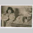 Susan Isoshima with matsuake mushrooms (ddr-densho-477-350)
