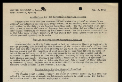 Sentinel supplement, series 108 (August 5, 1943) (ddr-csujad-55-1085)