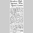 Broadway High Japanese Wins Speech Contest (May 27, 1939) (ddr-densho-56-492)