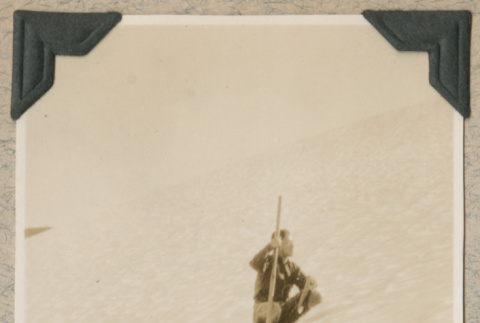 Jim Moroto hiking in snow (ddr-densho-383-166)