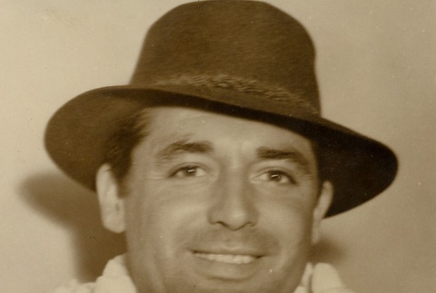 A man wearing leis (ddr-njpa-1-498)