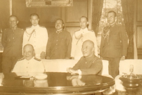 Mineo Osumi, Hisaichi Terauchi, and other naval and military officers (ddr-njpa-4-1820)