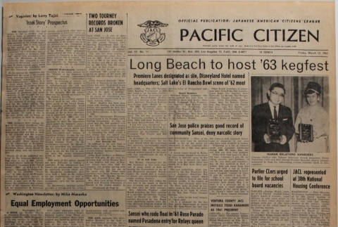 Pacific Citizen, Vol. 52, No. 11 (March 17, 1961) (ddr-pc-33-11)