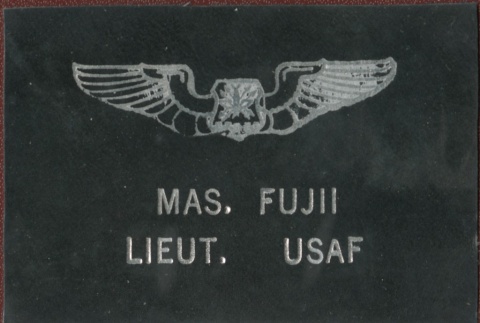 Name plate for Masatoshi Fujii (ddr-densho-321-289)