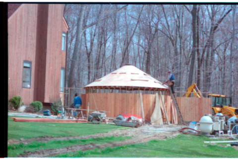 Yurt under construction (ddr-densho-377-2599)