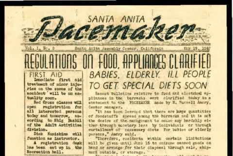 Santa Anita pacemaker, vol. 1, no. 9 (May 19, 1942) (ddr-csujad-55-1241)